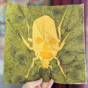 The Gold Bug Edgar Allan Poe Foundation paper piecing quilt block pattern