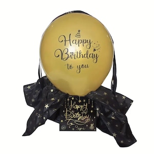 Happy Birthday Balloon Cash Money Gift Box Surprise