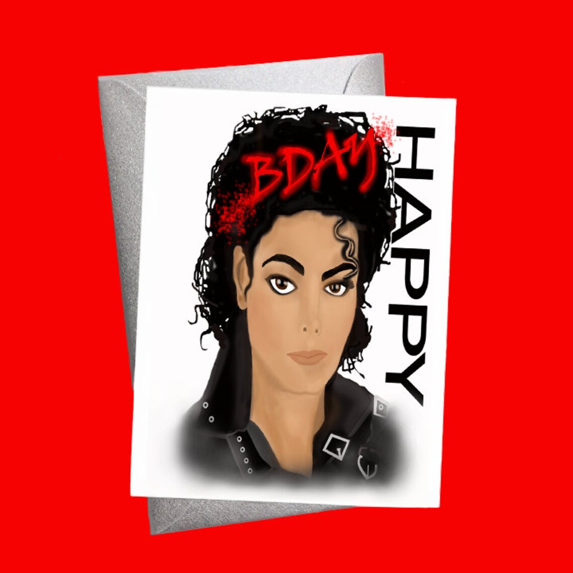 Michael Jackson B-Day Card Michael Jackson Card Michael | Etsy