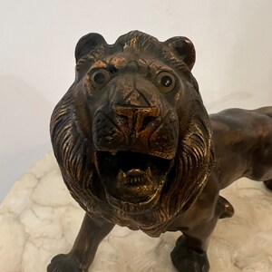 Vintage Solid Brass Lion Statue - Etsy