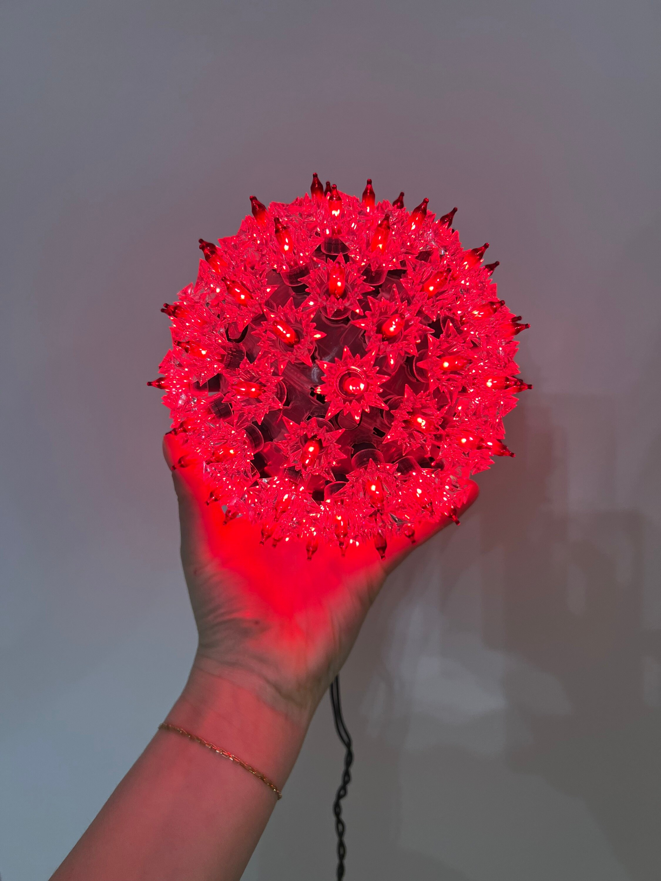 Vintage Starlight Sphere Christmas Light Globe Etsy