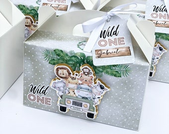 Dschungel Gable Box, Safari Birthday Gable Box, Safari Favors, Safari Favor Bag, Safari, Favor Box, Wild One Favors, Wild One Favor Bags