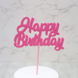 Birthday cake topper, Cake Topper, Happy Birthday Party, birthday cake topper, happy birthday cake topper pink, happy birthday cake blue