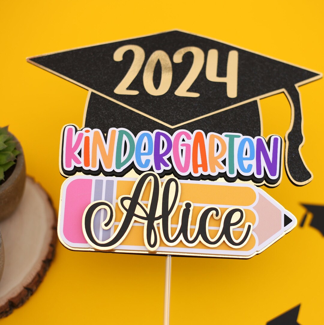 Kindergarten Cake Topper, Graduation Cake Topper, Graduation Cake