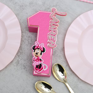 Minnie Mouse 3D Letters, Minnie Mouse Birthday, Free standing Minnie Mouse Letter, Minnie Mouse Party Favor, free shipping over 35