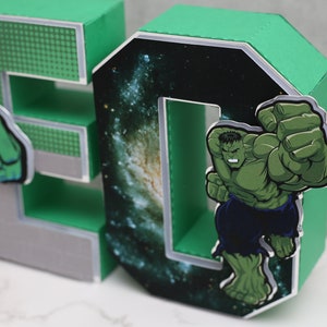 Hulk 3D Letters, Hulk First Birthday, Hulk Theme, Free Standing Hulk ...