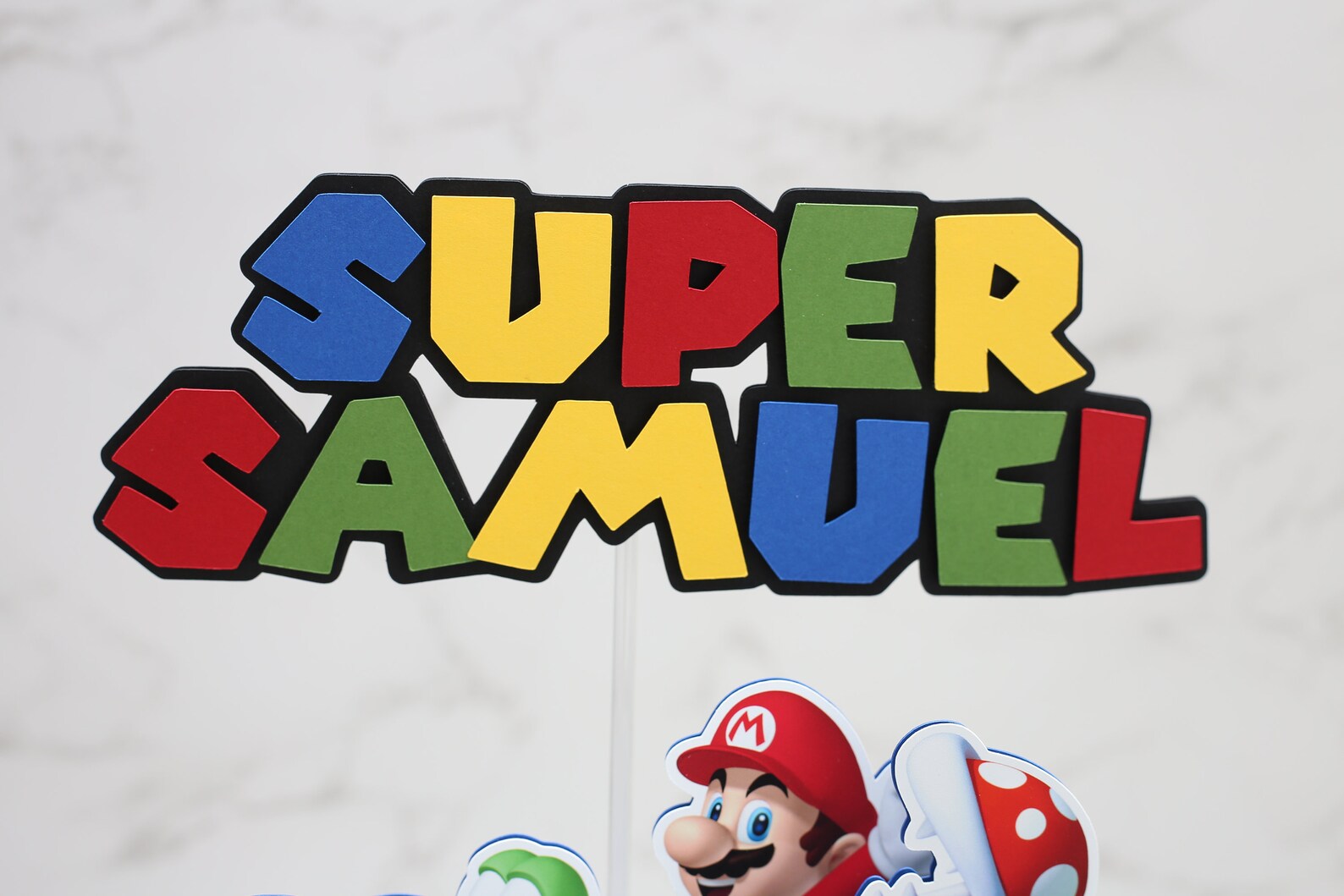 Super Mario Cake Topper Cake Topper Mario Bro Mario Cake Etsy