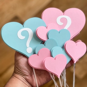 Topper per torta personalizzato - Rivelazione del genere - Ragazzo o ragazza - Decorazione per torta per baby shower