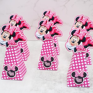 Minnie Mouse Favor Box, Minnie Mouse Favor Bags, Minnie Mouse Party Decorations, Minnie Mouse Party Supply, Minnie Mouse Party Favor