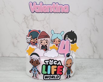 Toca Life Cake Topper, Toca Life World Cake Toper, Toca Life Birthday, Toca Life Party, Toca Life Party Decorations, Toca Life World