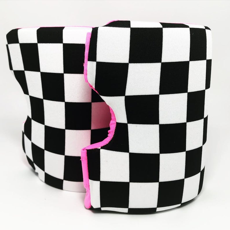 Prowrestling gear. Custom designed knee pads. Pinkcheckered Etsy