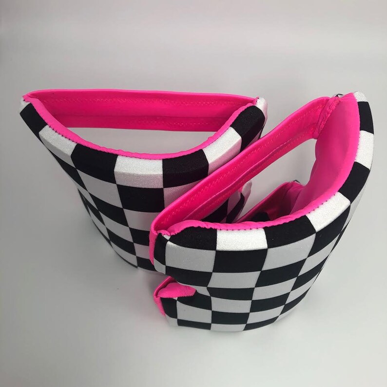 Prowrestling gear. Custom designed knee pads. Pinkcheckered Etsy