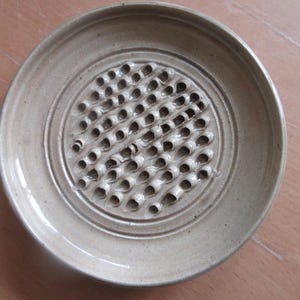 Garlic Grater, Ceramic, hand grate garlic or ginger, wheel thrown and altered