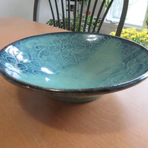 Tazón de sopa, tazón de cereales, floral, cerámica, torneado a torno, pintado a mano,