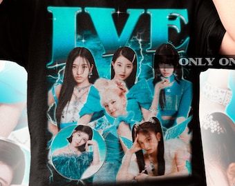 IVE Retro Bootleg Tee - Ive Kpop T-shirt - Kpop Gift for her or him - Kpop Merch - Rei - Leeseo - Gaeul - Liz - Yujin - Wonyoung