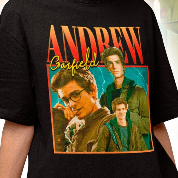 Andrew Russell Garfield Retro 90s Tee - Andrew Garfield Sweater - Andrew Garfield Fan Merch - Andrew Garfield Homage