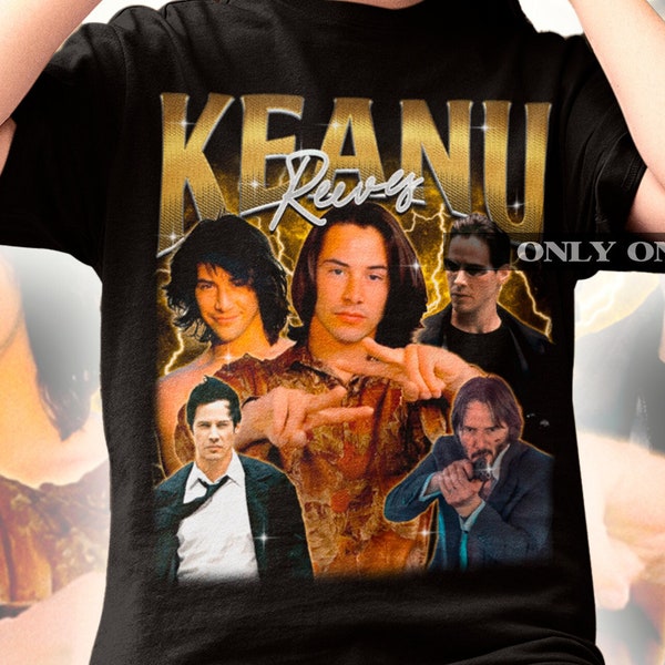 Keanu Reeves Bootleg T-shirt - Iconic Movie Star Tee - Keanu Reeves Collectible - Keanu Reeves Hoodie & Sweatshirt - Celebrity Fan Apparel