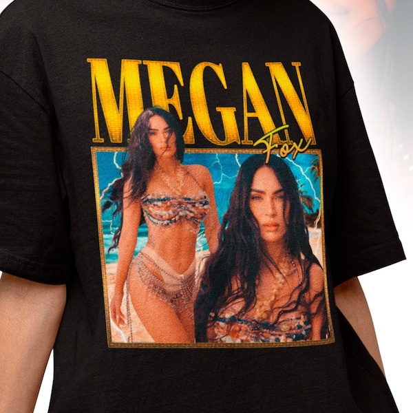 Megan Fox Retro Vintage Tee - Megan Fox Homage - Megan Fox Fan Merch - Megan Fox Gift - Megan Fox Celebrity Tee - Megan Fox Retro Shirt