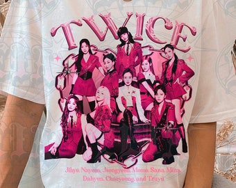 Twice Y2K T-Shirt - Twice Shirt - Kpop Shirt - Kpop Geschenk für sie oder ihn - Kpop Y2K T-shirt