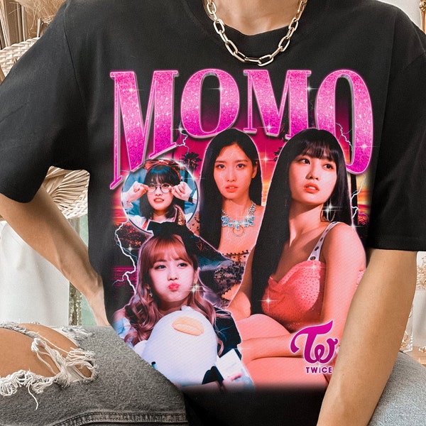 Twice Momo Retro Bootleg T-shirt - Twice Shirt - Kpop Shirt - Kpop Merch - Twice Kleidung - Kpop Geschenk für Er und Ihn - Rap Hip Hop Tee