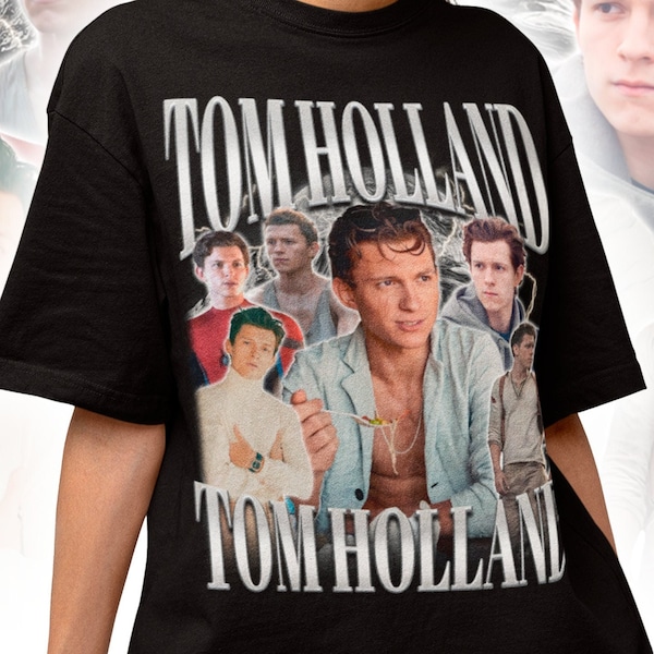 Camiseta retro de Tom Holland - Suéter de Tom Holland - Regalo de fan de Tom Holland para ella o él - Tom Holland Fan Merch - Camiseta de homenaje a Tom Holland