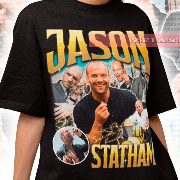 Chemise rétro des années 90 Jason Statham - Jason Statham Merch - Cadeau Jason Statham pour elle ou lui - Sweat Jason Statham - T-shirt Jason Statham