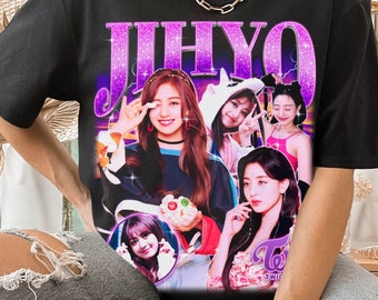 T-shirt rétro bootleg Twice Jihyo - Chemise Twice - Chemise Kpop - Merch Kpop - Vêtements Twice - Cadeau Kpop pour lui et lui - T-shirt Rap Hiphop