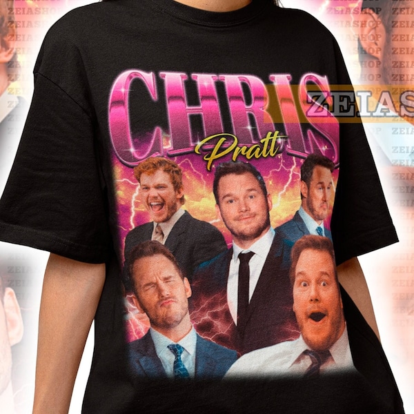 Chris Pratt Retro 90s Tee, Chris Pratt Rap Vintage Shirt, Chris Pratt Homage, Chris Pratt Fan Merch, Chris Pratt Gift, Chris Pratt Tee