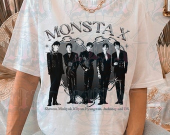 T-shirt Monsta x Y2K - Monsta x Shirt - T-shirt Kpop - Cadeau Kpop pour elle ou lui - T-shirt Kpop Y2K
