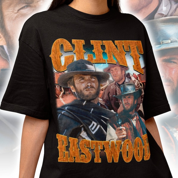T-shirt rétro Clint Eastwood - Chandail et sweat à capuche Clint Eastwood - Cadeau fan de Clint Eastwood pour elle ou lui - Merch fan de Clint Eastwood