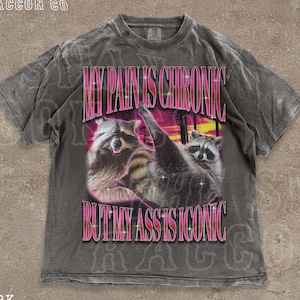 My Ass Is Iconic Shirt | Trash Panda Meme Shirt | Chronic Illness | Chronic Pain Joke | Funny Sarcastic T-Shirt | Cursed Shirt