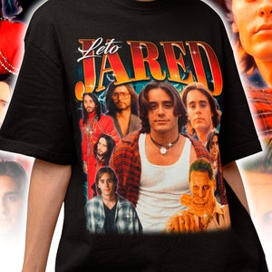 Retro Jared Leto Shirt Jared Leto Sweater Jared Leto Hoodie Jared Leto Fan Shirt Jared Leto Merch Jared Leto Homage imagem 1