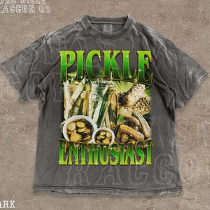 Funny Pickle Enthusiast T-Shirt | Retro 90s Foodie Tee | Vintage Style Pickle Lover Shirt | Pickle Jar Shirt | Unisex Vegan Shirt