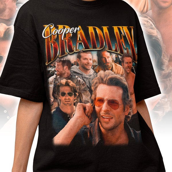 Bradley Cooper Retro 90s T-shirt - Bradley Cooper Sweatshirt - Bradley Cooper Hoodie - Bradley Cooper Fan Gift - Bradley Cooper Tee