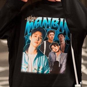Damm Ikon Group Bi Jin Hanbin Airport Street Photo Clothes Same Short  Sleeve T-shirt Loose Trend Student Men's And Women's Bottoms(White T-shirt,  L): Buy Online at Best Price in UAE 