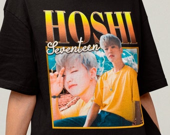 Seventeen Hoshi Retro Classic T-shirt - Kpop Bootleg Tee - Kpop Merch - Kpop Gift for her or him - Seventeen Hoshi Tee