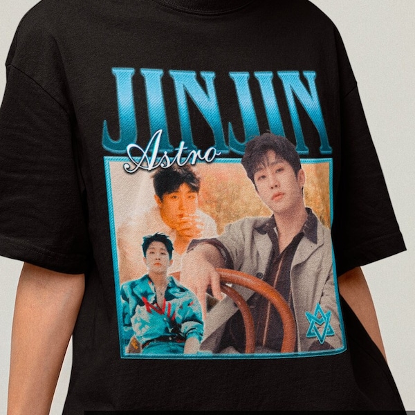 T-shirt classique rétro Astro Jinjin - t-shirt bootleg rétro Kpop - produits dérivés Kpop - produits dérivés Astro - cadeau Kpop - chemise bootleg Astro