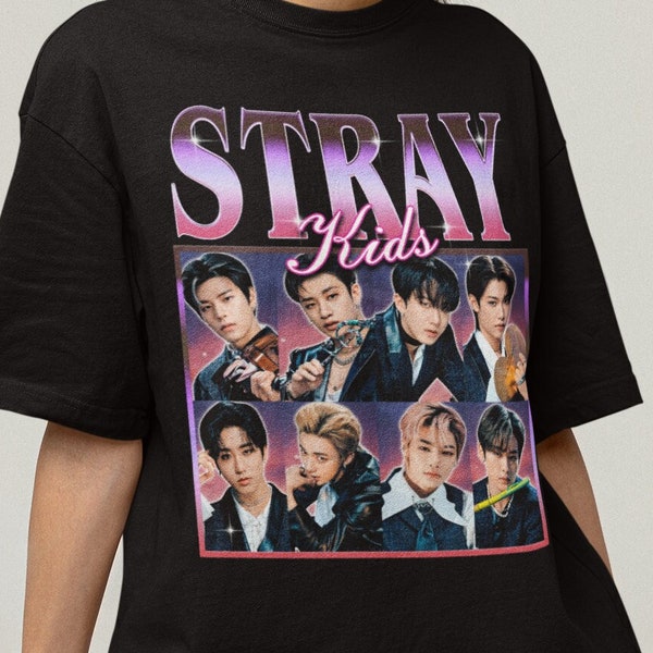 Stray Kids Retro Classic T-shirt - Stray Kids Merch - Kpop Bootleg Shirt - Kpop Gift - Kpop Merch - Stray Kids SKZ - Stray Kids Homage Tee