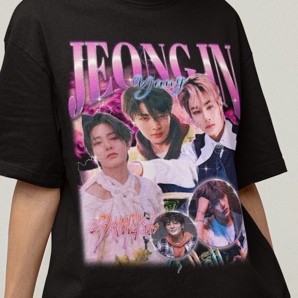 Stray Kids Jeongin Retro Bootleg T-shirt - stray kids shirt - Kpop Tshirt - Kpop Gift For her or him - Skz Shirt