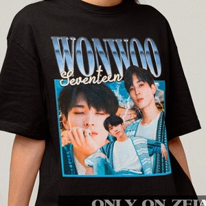 Seventeen Wonwoo Retro Classic T-shirt - Kpop Bootleg Tee - Kpop Merch - Kpop Gift for her or him - Seventeen Wonwoo Tee