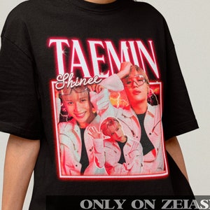 Shinee Taemin Retro Classic Tee - Kpop T-shirt - Kpop Merch - Kpop Gift for him or her - Shinee Retro Tee - Homage Bootleg Shirt