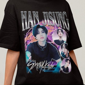 Unique Stray Kids Jisung Bootleg Shirt K-pop Fan Apparel Kpop merch Kpop Gift Stray Kids Shirt Skz 90s Shirt image 1