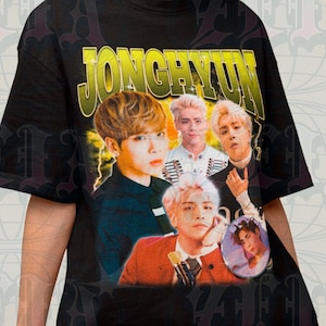 Shinee Jonghyun Retro Bootleg T-shirt - Shinee Kpop Tee - Kpop Merch - Kpop Gift for her or him - Shinee Retro Shirt