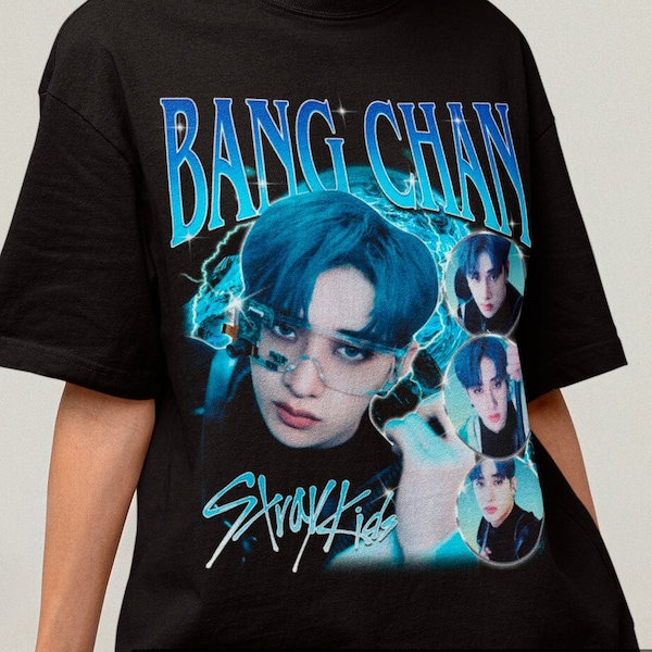 Exclusivité Stray Kids Bangchan Bootleg Shirt - Vêtements pour fans de K-pop en édition limitée - Produits dérivés Kpop - Cadeau Kpop - Chemise Stray Kids