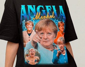 Angela Merkel Bootleg 90s T-shirt - Angela Merkel Bootleg retro Tee - Angela Merkel Fan Shirt - Angela Merkel Tribute - Angela Merkel Homage