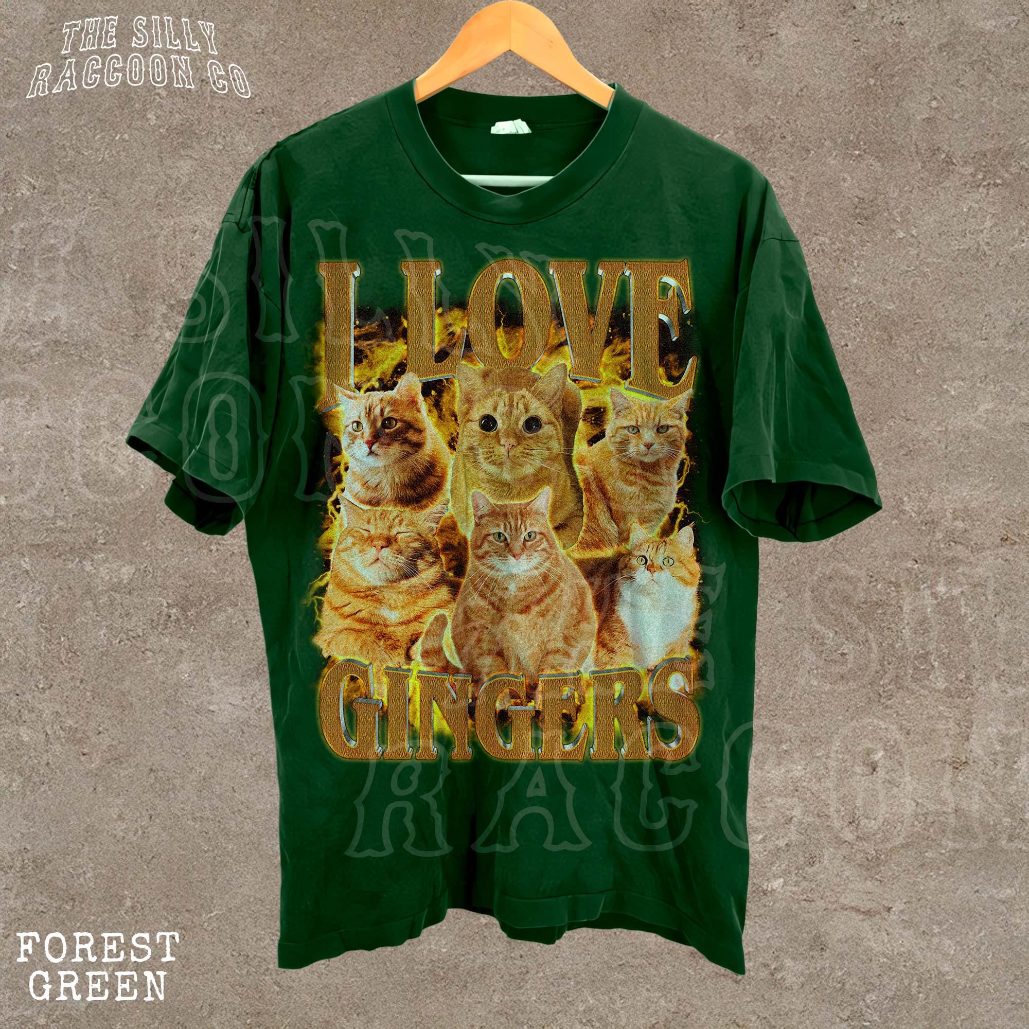 I Love Gingers Shirt, Funny Orange Cat Tee, Retro Y2K Unisex T