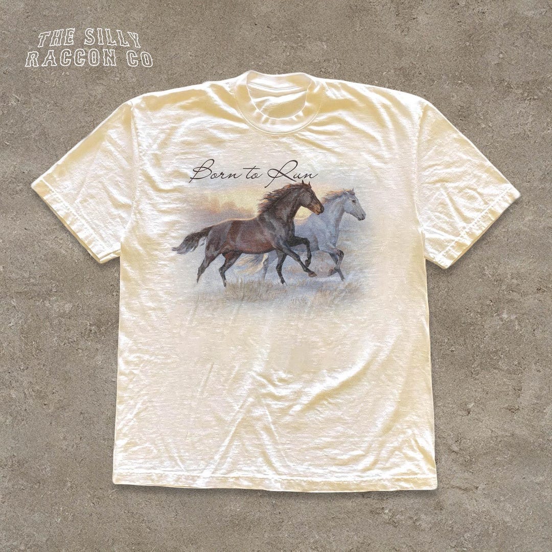Wild Horses Graphic Tee, Born to Run Horse Shirt, Spirit Animal