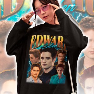 Edward Cullen Retro 90s Shirt Edward Cullen Sweatshirt Robert Pattinson T-shirt Edward Cullen Fan Gift Edward Cullen Merch image 4