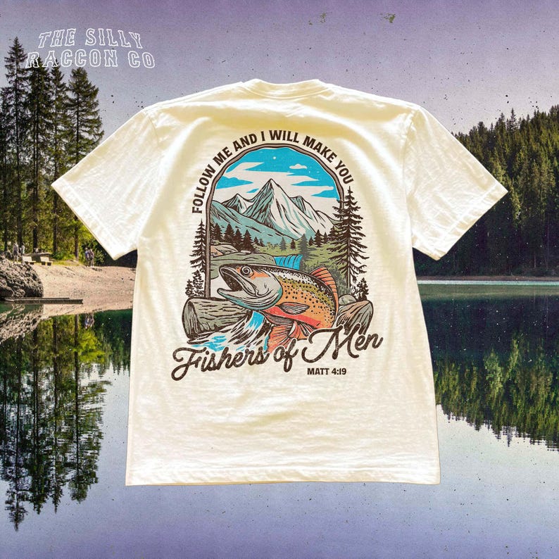 a t - shirt with a picture of a fish on it