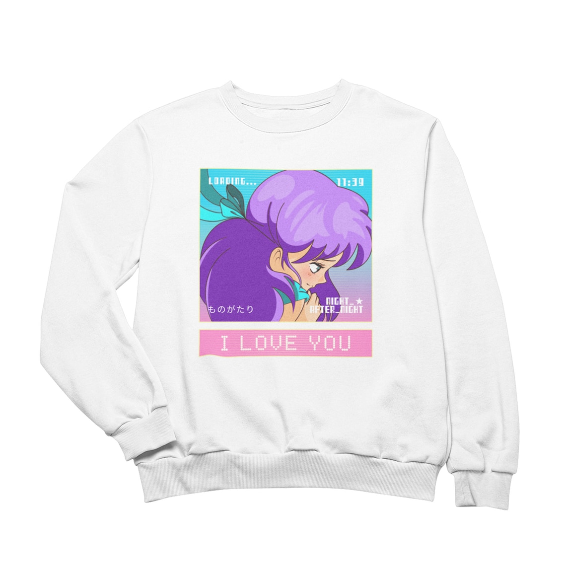 Anime Girl Hoodie I Love You Sad Girls Aesthetic Clothing Etsy